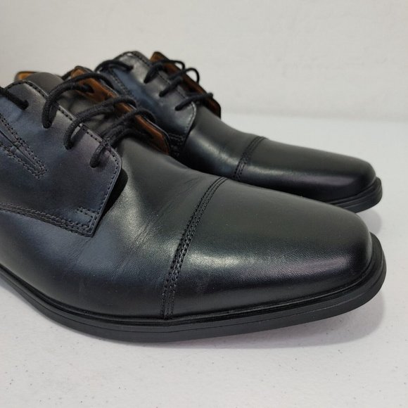 Clarks Leather Lace-up Dress Shoes Tilden Cap Men\'s Size 11 Wide main image 5